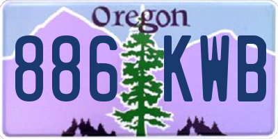 OR license plate 886KWB