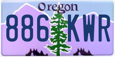 OR license plate 886KWR