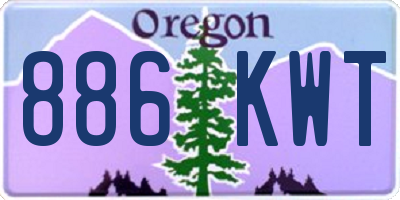 OR license plate 886KWT