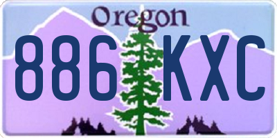 OR license plate 886KXC