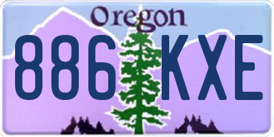 OR license plate 886KXE