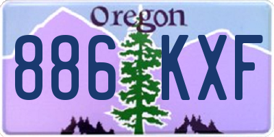 OR license plate 886KXF