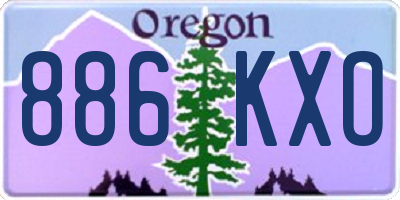 OR license plate 886KXO