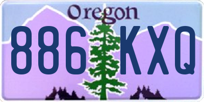 OR license plate 886KXQ