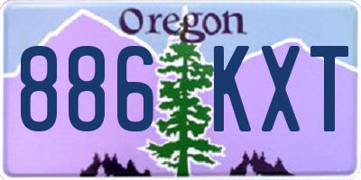 OR license plate 886KXT