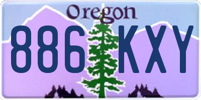 OR license plate 886KXY