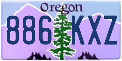 OR license plate 886KXZ