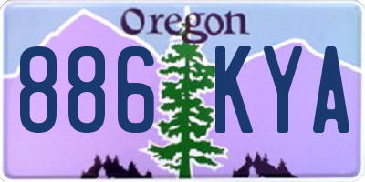 OR license plate 886KYA
