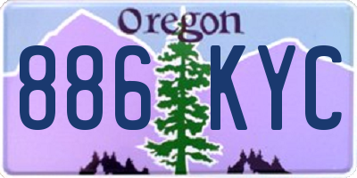 OR license plate 886KYC