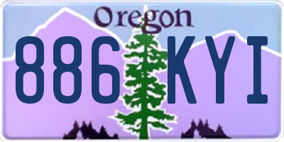 OR license plate 886KYI