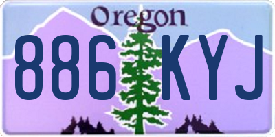 OR license plate 886KYJ