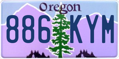 OR license plate 886KYM