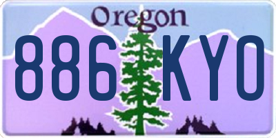 OR license plate 886KYO
