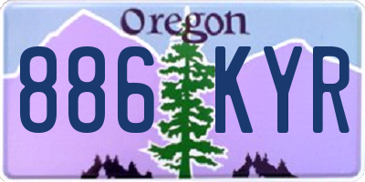 OR license plate 886KYR