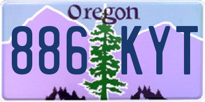 OR license plate 886KYT