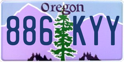 OR license plate 886KYY
