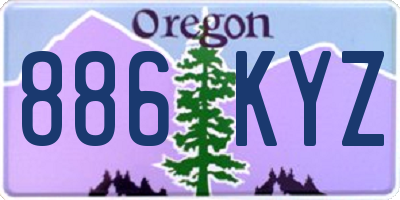 OR license plate 886KYZ