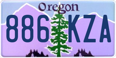 OR license plate 886KZA