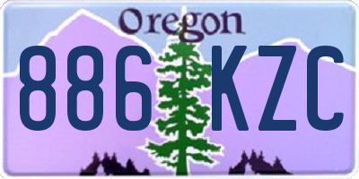 OR license plate 886KZC