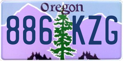 OR license plate 886KZG