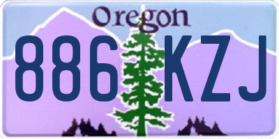 OR license plate 886KZJ