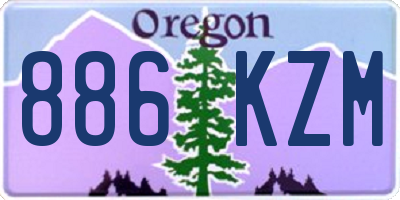 OR license plate 886KZM