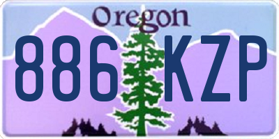 OR license plate 886KZP