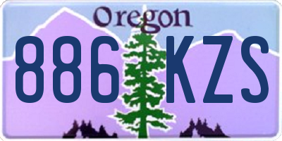 OR license plate 886KZS