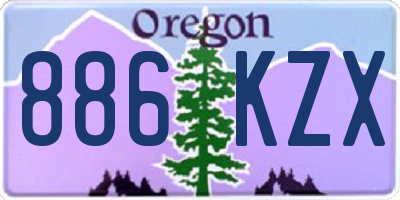 OR license plate 886KZX