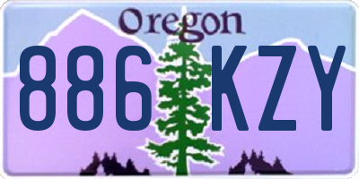 OR license plate 886KZY