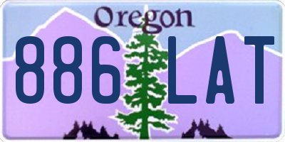 OR license plate 886LAT
