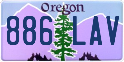 OR license plate 886LAV