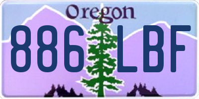 OR license plate 886LBF