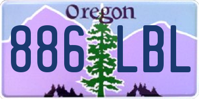 OR license plate 886LBL