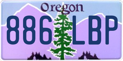 OR license plate 886LBP