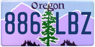OR license plate 886LBZ