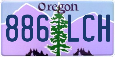 OR license plate 886LCH