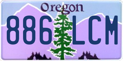 OR license plate 886LCM