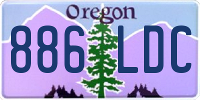 OR license plate 886LDC