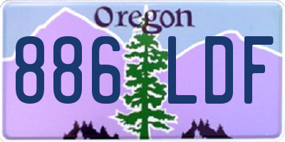 OR license plate 886LDF