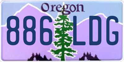 OR license plate 886LDG