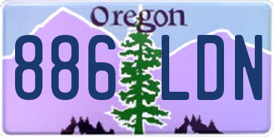 OR license plate 886LDN