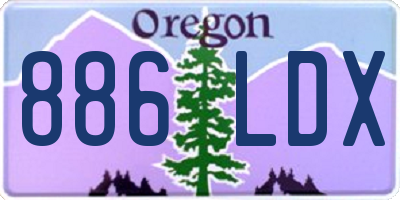 OR license plate 886LDX