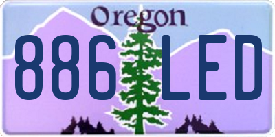 OR license plate 886LED
