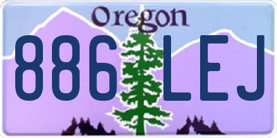 OR license plate 886LEJ