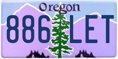 OR license plate 886LET