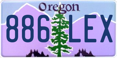 OR license plate 886LEX