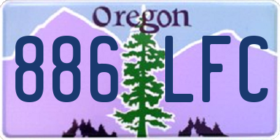 OR license plate 886LFC