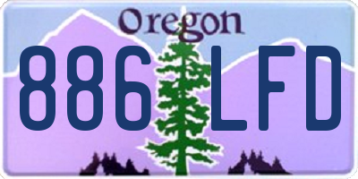 OR license plate 886LFD