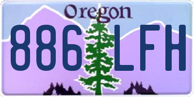OR license plate 886LFH